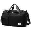 New men's and women's splash proof sports hand travel fitness shopping weekend camping overnight bags. (Black2) - color: Black2