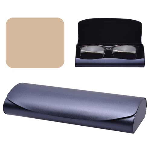 Philley Aluminum Ultra-Light Eyeglasses Case Hard Shell Nearsighted Glasses Case for Women & Men - color: B-blue