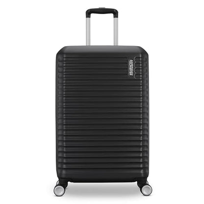 American Tourister Stratum 3.0 Medium 24-Inch Spinner, Airline Approved, Durable Hardside Luggage, Expands 1.5", RightHeight™ Adjustable Handle, Black - color: Black, size: Medium - Checked