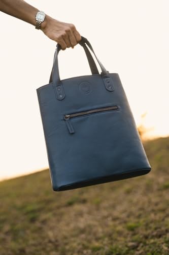 Premium Collection Genuine Leather Two-bottle Wine Tote | Luxury & Style Bag | Ideal Gift | Women and Men - color: Black