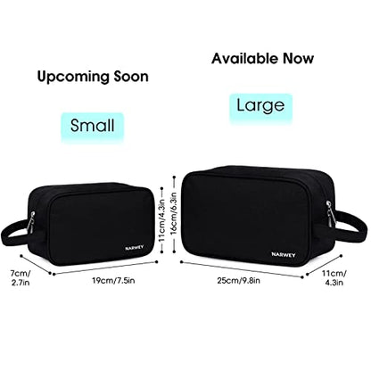 Narwey Travel Toiletry Bag for Women Traveling Dopp Kit Men Travel Bag for Toiletries Cosmetic Bag Makeup Bag Medicine Bag for Traveling (Black) - color: A-Black