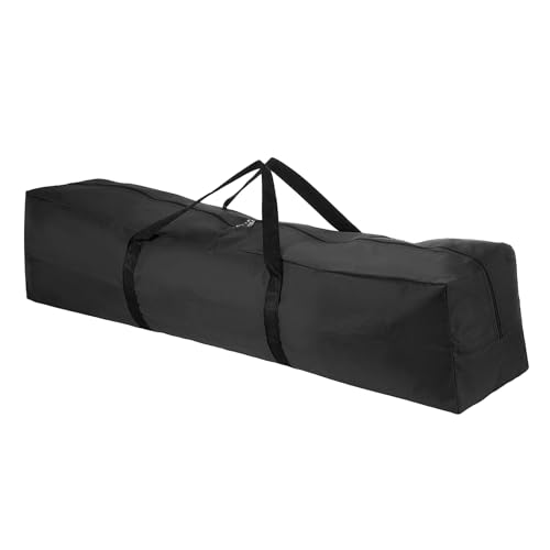 Storage Duffle Bag, Zippered Sport Camping Equipment Storage Waterproof Foldable Luggage Bag Gear with Padded Handles 49 in & Black -Fit for (Outdoor/Travel/Tent/Fishing Tripod) - color: Black, size: 49 Inch