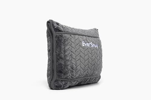 EverSnug Travel Blanket & Pillow 68x42 - Premium Ultra-Soft Microfleece 2 in 1 Compact & Packable Flight Blanket with Soft Bag Pillowcase, Hand Luggage Sleeve and Backpack Clip (Grey) - color: Grey