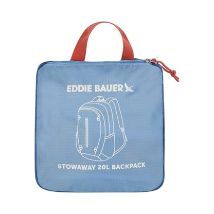 Eddie Bauer Stowaway Packable Backpack | Travel | Outdoor | Lightweight | Foldable | Durable | Ripstop Polyester | 20L - Coast Blue - color: Coast Blue, size: 20L