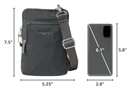 Baggallini Women's Securtex Anti-theft Activity Crossbody Bag - color: Charcoal