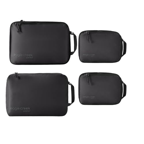 Eagle Creek Pack-It Isolate Carry-On Set - Compact Compression Cube Set for Optimizing Luggage Space - Convenient Top Handle - Internal Storage Divider - Water-Resistant - Washable - Black