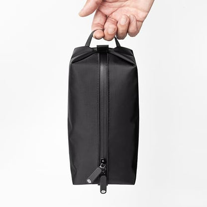Comfyable Small Toiletry Bag for Men, Slim Mini Toothbrush Bag, Dopp Kit Bag - color: Black+, size: Medium