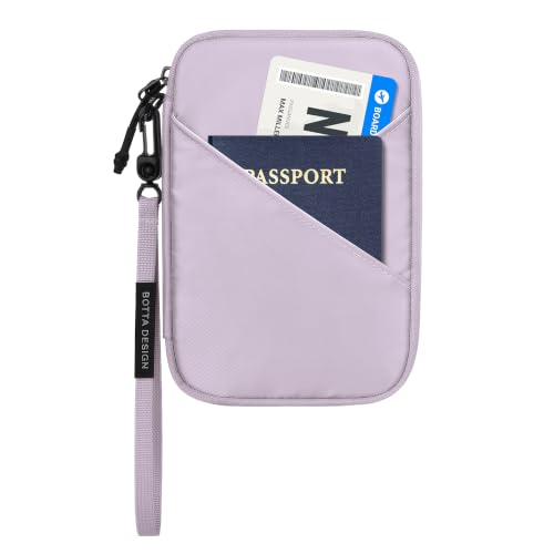 Veki Passport Holder for Travel Women, Family Passport Bag, Travel Document Organizer Case, RFID Blocking Protector Book Wallet for Men, Waterproof Cover Essentials for Credit Cards (Purple, M) - color: Purple, size: M