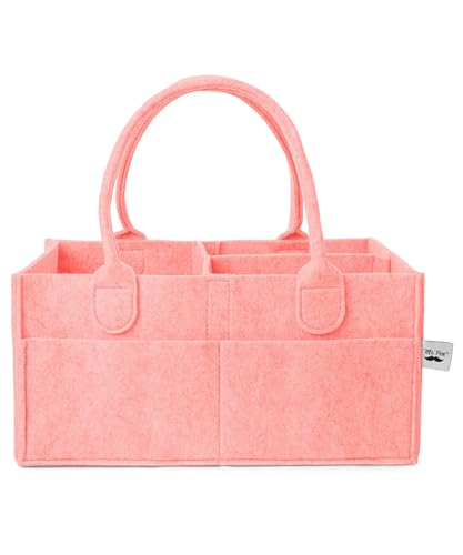 Mr. Pen- Baby Diaper Caddy Organizer, Pink, Nursery Storage Bin and Car Organizer for Diapers and Baby Wipes - color: Pink, size: 1 Pack, Regular