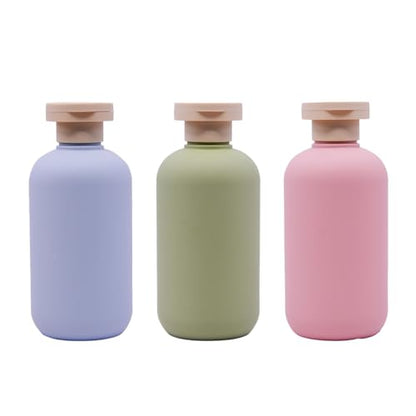 3 Pack Leakproof Travel Bottles 6.8oz | Squeeze Shampoo & Lotion Containers with Locking Flip Caps | Food Grade HDPE/PP for Toiletries, Gym, Camping (Green+Blue+Pink) - size: 6.8oz 3Pcs