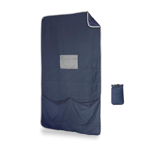 Gravel Layover Travel Blanket – Ultra-Light Compact Blanket for Camping and Outdoor Adventures - Down Alternative Portable Travel Blanket for Layovers & Road Trips (Blue) - color: Blue