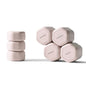 Cadence Travel Containers - Daily Routine Capsule Set - Magnetic Containers with Lids,4 Flex Mediums (1.32oz) & 3 Flex Smalls (0.56oz) - Shampoo, Conditioner, Body Wash, Pills, & More - Petal - color: Petal