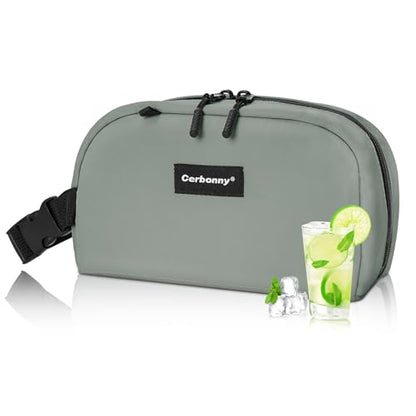 Cerbonny Freezable Lunch Bag, Mini Cooler Bag, Small Lunch Bag, Insulated Small Cooler Box with Ice Packs & Handle Buckle for School Work Travel,Grey - color: Light Gray