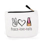 Nail Tech Boss Gifts Cosmetic Bag, Peace Love Nail Makeup Bag, Nail Artist Beautician Gifts for Women Girls Daughter Sisters Coworker Best Friend Friendship Graduation BirthdayTechnician - color: PeaceLoveNail