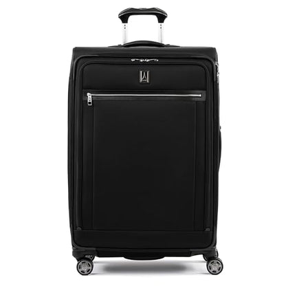 Travelpro Platinum Elite Softside Expandable Checked Luggage, 8 Wheel Spinner Large Suitcase, TSA Lock, Men and Women, Shadow Black, Checked Large 29-Inch - color: Shadow Black, size: Checked-Large 29-Inch