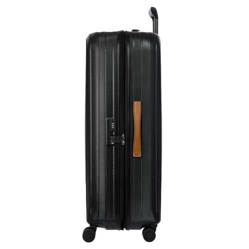 Bric's Taormina Ultra-Light Checked Luggage – Expandable Hard Shell Suitcase with TSA Lock, Anti-Tamper Zippers & 360 Spinner Mobility Wheels - 32 Inch, Black - color: Black, size: Checked-Extra Large
