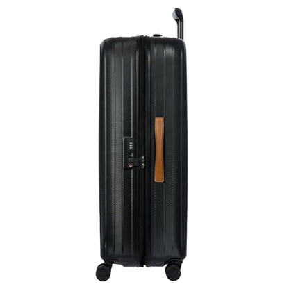 Bric's Taormina Ultra-Light Checked Luggage – Expandable Hard Shell Suitcase with TSA Lock, Anti-Tamper Zippers & 360 Spinner Mobility Wheels - 32 Inch, Black - color: Black, size: Checked-Extra Large