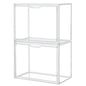 ZLLZUU Clear Storage Bins with Lids, 2 Pack Acrylic Display Case with Magnetic Door for Cosmetic Collectibles Large Figures Models, Stackable Acrylic Storage Box for Home Office Living Room Dorm - size: 2-pack