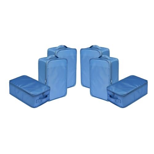 Travel Shoe Bags, Foldable Waterproof Shoe Pouches Organizer-Double Layer (6 Seablue Shoe Bags) - color: Sea Blue, size: 6 Packs