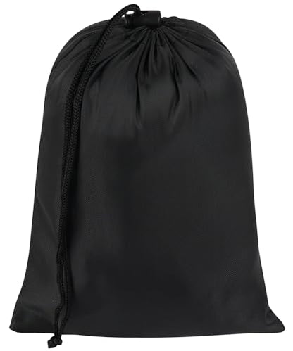 PALTERWEAR Drawstring Bag with Toggle - Nylon Cinch and Ditty Pouch - Six Pack (Black, 6 x 8 Inch, Set of 6) - color: Black, size: 6 x 8 Inch