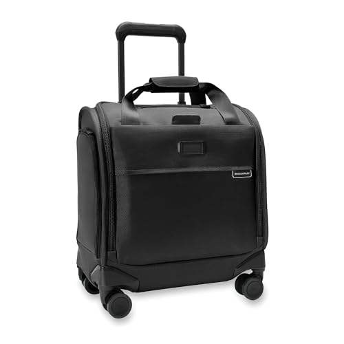 Briggs & Riley Cabin Spinner - Carry On Luggage for Travel, Suitcases with Wheels, Softside Rolling Bag for Men & Women, Fits Under Plane Seat, Interlocking Handle - Baseline Collection, Black - color: Black, size: 16" Underseat Cabin Bag
