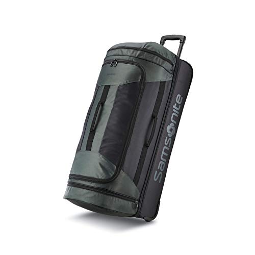 Samsonite Andante 2 Wheeled Duffel Bag – 32-Inch Durable Rolling Luggage with Inline Skate Wheels, Push-Button Handle & Spacious Compartments – Travel-Friendly and Lightweight - Moss Green/Black - color: Moss Green/Black, size: 32-Inch