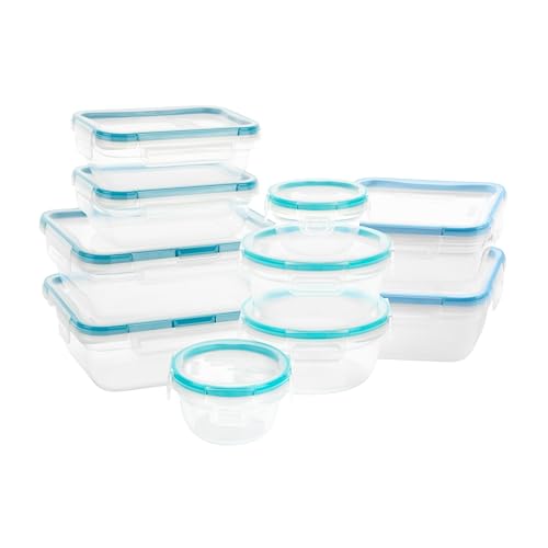 Snapware Plastic Total Solutions (10-Pack, Mixed Sizes) Food Storage Containers Set, Airtight & Leakproof Plastic Locking BPA-Free Lids Tupperware, Freezer Dishwasher Microwave Safe - size: 10 Pack, style: Mixed Sizes