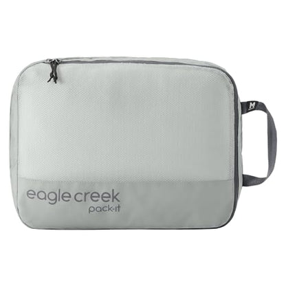 Eagle Creek Pack-It Reveal Clean/Dirty Cube M - Water-Resistant Dual Compartment Packing Cube With Internal Divider for Clean & Dirty Clothes - Travel Essentials - Storm Grey - color: Storm Grey