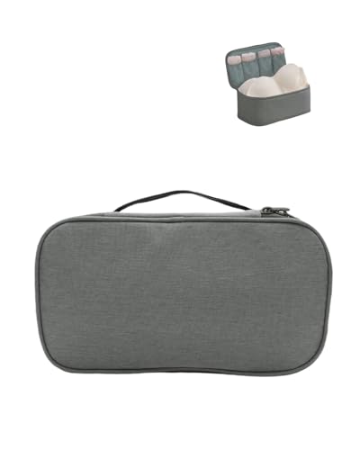 Travel Underwear Organizer Bag Packing Cube Storage Bag Recycled Polyester Lingerie Bra Socks Bag Toiletry Bag,Grey 6# - color: Grey 6#