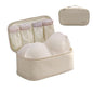 Travel Underwear Organizer Bag Packing Cube Storage Bag Recycled Polyester Lingerie Bra Socks Bag Toiletry Bag,Khaki 6# - color: Khaki 6#(Like beige color)