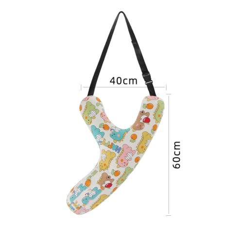 SIQITECHNO Car Travel Pillow H-Shape Seat Pillow Kids Adults Soft Neck Pillow Breathable Head and Body Support Pillow Car Aircraft Sleeping Cushion for Long Journey Road Trip Travel Accessories - color: Y-shaped, Beige Dinosaurs