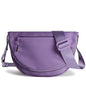 Crescent Bag for Women and Men, Fashion Medium Nylon Folding Crescent Moon Bag Single Shoulder Bag with Adjustable Strap - color: Dark Purple