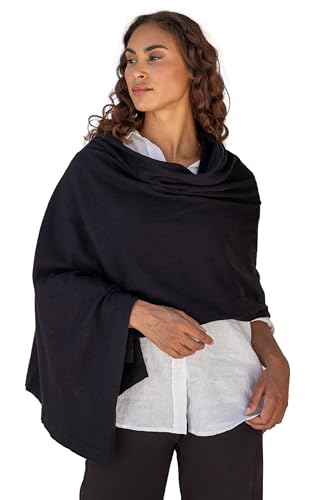 zestt Dreamsoft Travel Scarf, Wrap and Shawl for Women, Organic Cotton - color: Black