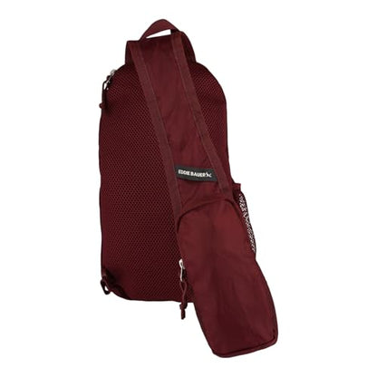 Eddie Bauer Stowaway Packable Sling Bag | Travel | Outdoor | Lightweight | Compact | Ripstop Nylon, Black Cherry-10L - color: Black Cherry