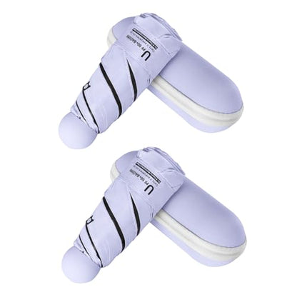 BAODINI Travel Essentials Mini Umbrella for Purse With Case Small Compact UV Sun Protection Lightweight Tiny Pocket Manual Open Close Umbrella for Women Kids and Men Fits Purse Backpack - color: B-2 Pack Purple