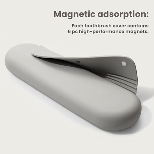 Silicone Electric Toothbrush Travel Case, Manual Toothbrush Travel Cover for Men and Women,Toothbrush Holder for Travel,Gym and More, Fits Most Manual and Electric Toothbrushes - Stone - color: Stone