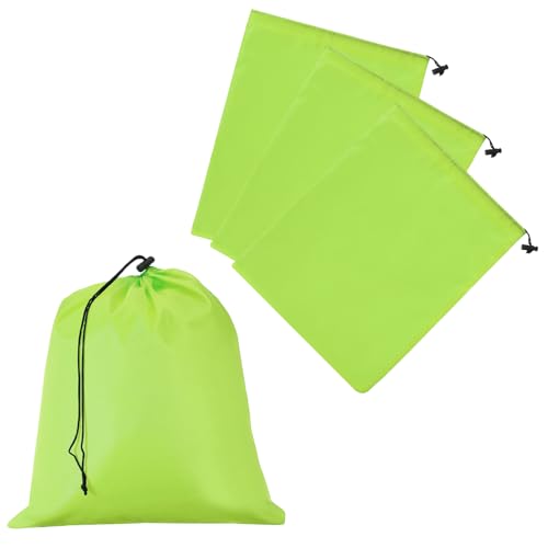 Drawstring Bag with Toggle, Stuff Sack String Waterproof Travel Storage Bags Cinch Stuff Pouch -Fitting for (Gym/Traveling/Hiking/Yoga/Office/Shoes) 16 x 14 & 4 Pack & Light Green - color: Light Green, size: 16 x 14"