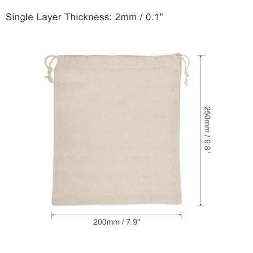 PATIKIL 10"x8" Coin Money Sacks Bag, 6Pcs Bank Deposit Change Transit Cash Bags with Drawstring Currency Gift Sacks Style 1, Beige - color: Beige, size: 10"x8"