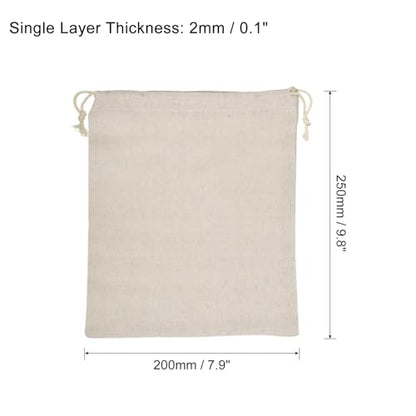 PATIKIL 10"x8" Coin Money Sacks Bag, 6Pcs Bank Deposit Change Transit Cash Bags with Drawstring Currency Gift Sacks Style 1, Beige - color: Beige, size: 10"x8"