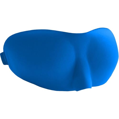 Dream Essentials Sweet Dreams Contoured Sleep Mask Kit, Royal Blue Eye Mask for Sleeping with Travel Pouch, Earplugs, Lash Space, Quick Release Strap, Light Blocking Travel Accessories Gift Set - color: Royal Blue