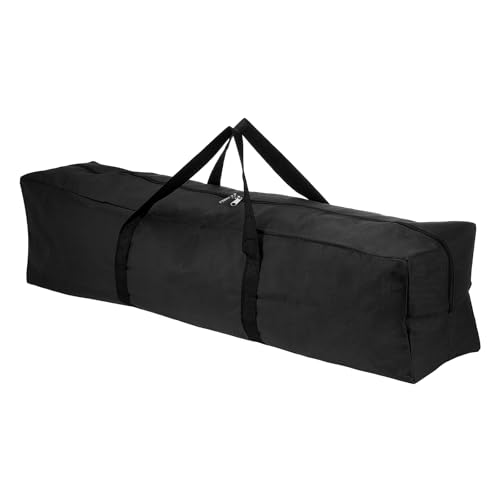 Storage Duffle Bag, Zippered Sport Camping Equipment Storage Waterproof Foldable Luggage Bag Gear with Padded Handles 37 in & Black -Fit for (Outdoor/Travel/Tent/Fishing Tripod) - color: Black, size: 37 Inch