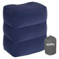 Inflatable Travel Foot Rest Pillow, Adjustable Height Leg Rest Pillow for Cars, Home, Office, Trains, Airplane, Make a Flat Bed for Baby, Kids, Toddlers, Blue, 1 Pack - color: Blue 1