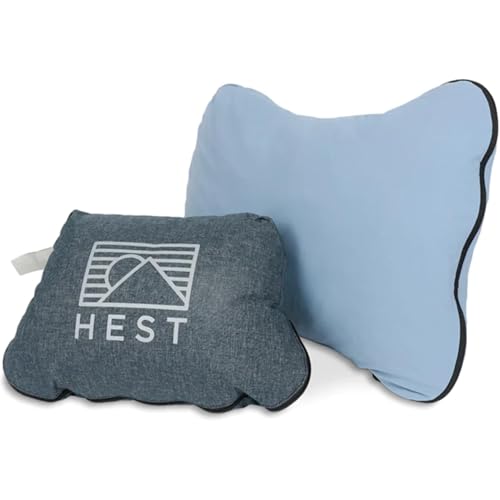 HEST Camp Pillow (Medium) - Temperature Resilient Memory Foam - Essential for Camping, Backpacking, and Outdoor Adventures - Compact Packable Travel Pillow - 15" L x 22" W - style: Camp Pillow - Medium