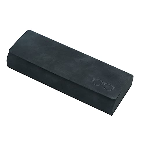 LifeArt Eyeglass Case Hard Shell, Portable Sunglass Case for Women and Men, fashionable PU Leather Eyeglass Case, Lightweight - color: 641_ybr(black)