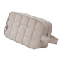 Narwey Quilted Makeup Bag Puffy Make up Bag Cosmetic Bag Organizer, Puffer Travel Toiletry Bag for Traveling Women Girl, Travel Bag for Toiletries, Skincare Medicine Bags (Khaki) - color: Y-Khaki