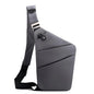 Anti Theft Travel Bag, One Shoulder Large Capacity Cross-body Bag Chest Fashion Lightweight Sling Bags for Travel Sports - color: Dark Grey, style: Left Shoulder