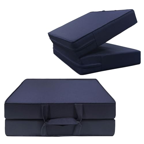 Stadium Seat Cushion 3.15 Inches Thick Portable with Handle Bleacher Cushions for Indoor Outdoor Events Waterproof Chair Pad - color: B-2 Blue