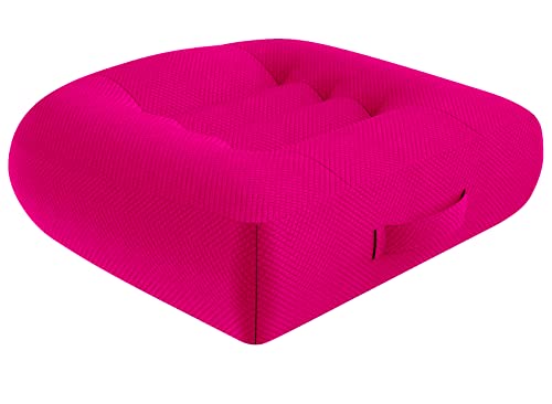 WSGJHB Seat Cushion Pillow for Office Chair/Car, Comfort Car Booster Seat Cushions for Short People Effectively Increase Field of View and Lower Back Fatigue Relief Adult Booster Chair Cushion - color: Pink Regular