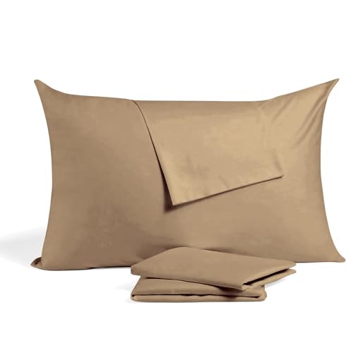 Toddler Travel Small Pillow Cases 12x16 Inch Taupe Zipper Closure Pack of 2, Travel Pillowcase 500 Thread Count 100% Cotton Toddler Small Pillow Cases 12x16 Inch, Taupe - color: Taupe, size: Toddler 12x16