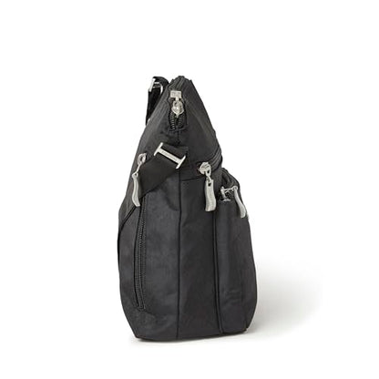Baggallini Pocket Crossbody Bags for Women 8x8 Small Lightweight Durable Water-resistant Travel Purse W/Rfid - color: Black Zebra